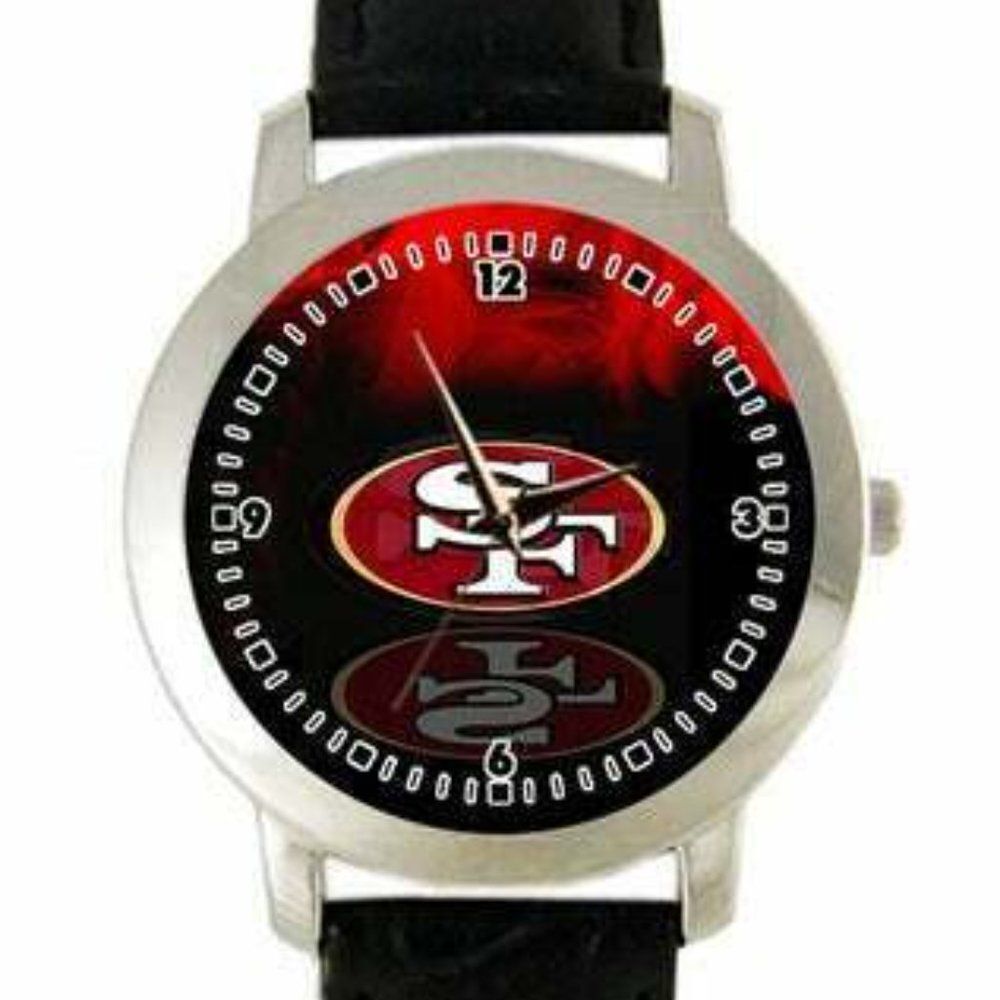 San Francisco 49ers NFL Watch Genuine Leath…